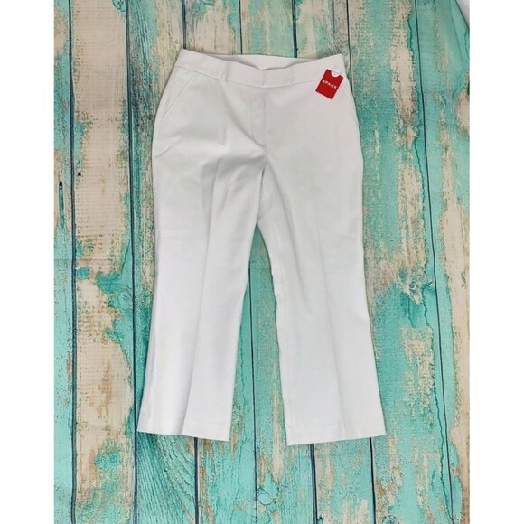 SPANX Pants Classic White L Petite On-The Go Kick Flare Pants Pullover - Picture 6 of 12